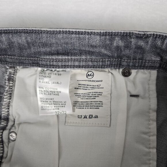 AG Adriano Goldschmied The Tellis Men's Modern Slim Jeans Gray 32x32 Stretch - Picture 6 of 10